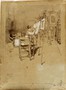Serra Luigi-Pittrice nello studio davanti ad un cavalletto, nell'atto di disegnare, volta di profilo verso destra